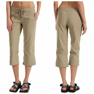 Prana Bliss Khaki Capri Pants With UPF 40+